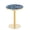 Blue+Gold + MDF+Metal, variant on FENGFAN 23.6 Inch Round Modern Light Luxury Bistro Coffee Accent Table Black Gold Silver UV Faux Marble MDF Tabletop Stainless Steel Edge Metal Legs Single Pack