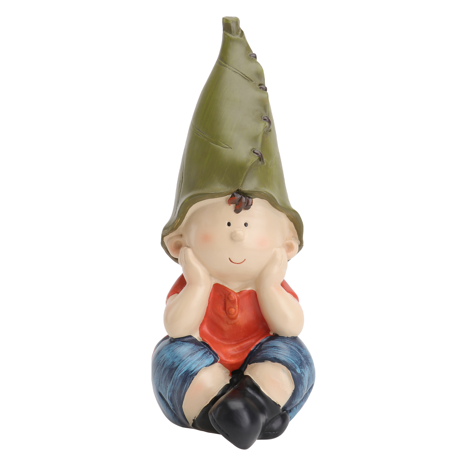 NUOLUX Garden Gnome Gnomes Meditating Outdoor Figurines Statue Finger