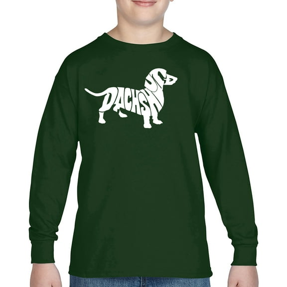 Boy's Word Art Long Sleeve - Dachshund