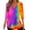 Multicolor-B, variant on Penkiiy Women's Casual Tie-Dye Print Half Zipper T-Shirt Graphic Outdoor Daily Vacation 3/4 Sleeve V-Neck Tunic Tops L Multicolor