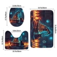 thumbnail image 2 of Bathroom Rugs Sets 3 Piece - Halloween Vintage Witch Hat Black Cat A Absorbent Non Slip Bath Mats, U-Shape Toilet Lid Cover, Contour Mat, Soft Washable Shower Mats Bath Rug Mat for Bathroom Tub Toilet, 2 of 7