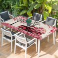 thumbnail image 2 of Valentine's Day Table Cloths for 3 Foot Rectangle Tables, Love Tree Branches Truck Roses Beige Patio Waterproof Elastic Fitted Tablecloths, Washable Rectangular Table Cover for Camping, 2 of 8