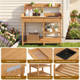 thumbnail image 5 of Renwick Garden Potting Bench with Basin & Drawer, Wood, 5 of 8