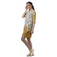 thumbnail image 5 of Moomaya Printed 3/4 Sleeve Winter Dresses For Women Scoop Neck Short Swing Dress, 5 of 6