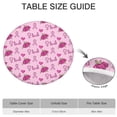 thumbnail image 6 of Pink Breast Cancer and Pioneer Flower Round Fitted Tablecloth with Elastic Edge,Dining Table Cover Waterproof,Outdoor Round Tablecloth for Camping,Dining,Indoor and Outdoor, 6 of 7