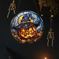 thumbnail image 5 of Mikilon Halloween Ornaments, Acrylic Hanging Sign Halloween Luminous Skull Hanging Sign Decoration, as show, 5 of 9