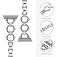 thumbnail image 2 of Compatible with Apple Watch Band 38mm 40mm 41mm Metal Bands Fashion Women Replacement Strap Bracelet for iWatch Series 9/8/7/6/5/4/3/2/1,Silver, 2 of 5