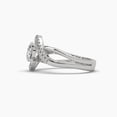 thumbnail image 3 of 18k Round Moissanite with Halo Swirl Split Band, 3 of 6