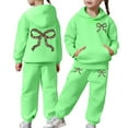 thumbnail image 3 of RUTAYY Children Girls Outfit Sets Long Sleeve Personality Print Hoodie and Pants 2 Piece with Pocket Tracksuit Soft Comfortable Daily Wear Casual Vacation Sets, 3 of 7