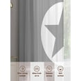thumbnail image 6 of Western Star Ethnic Sheer Curtains 84 Inch Length 2 Panels Set Window Treatments, Grey Texas Ethnic Stars Tribal Art Rod Pocket Semi Curtains for Living Room/Bedroom/Kitchen Décor, 104"W x 84"L, 6 of 7