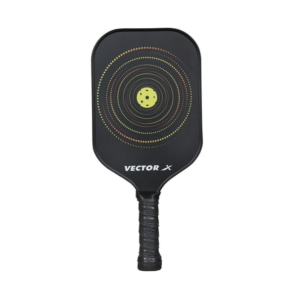 Pickle Bat, Matériau en Fibre de Carbone Léger, Noyau Composite en Nid d'Abeille pour Visage, Garde à Bord Bas, Durable, Raquette de Pickleball Légère, Noir