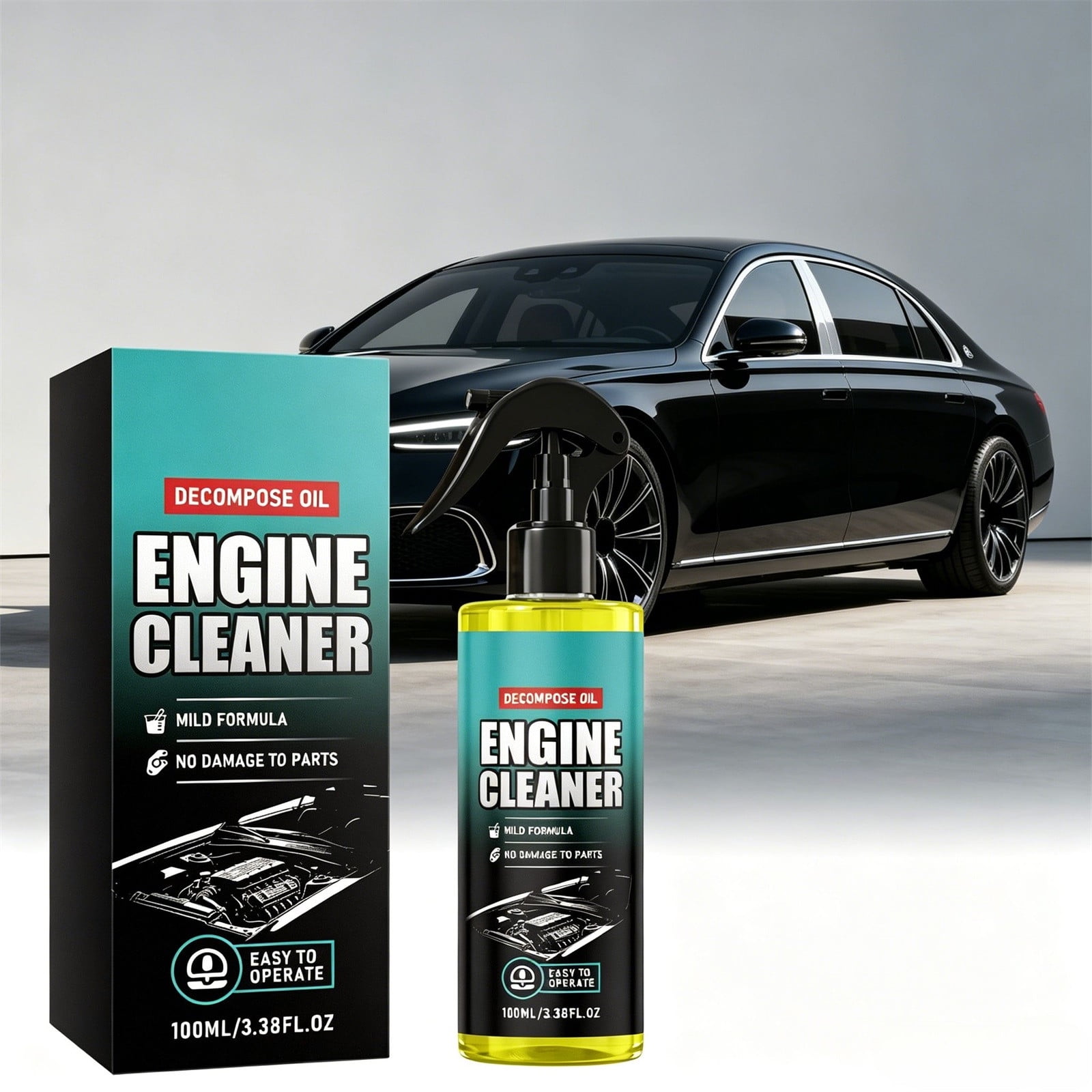 Car Cabin Exterior Cleaner Powerful Oil and Dirt Removal Spray for Automotive Cleaning