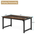 thumbnail image 6 of Tribesigns 63"x31.5" Dining Table, Industrial Kitchen Table for 4-6 Person, Rectangular Dinner Table for Dining Room Kitchen Living Room, with Heavy Duty Metal Legs, Vintage Brown, 6 of 7