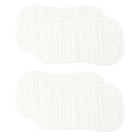 

NUOLUX 4pcs Baby Shoulder Pad Milk Spitting Cushion Infant Hiccup Gauze Towel (White)
