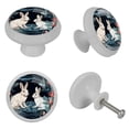 thumbnail image 4 of Rabbit Fluorescent Drawer Pulls with Screws - Round 4-Pack - Glow-in-the-Dark Knobs for Cabinets, Wardrobes, Dressers, 4 of 6