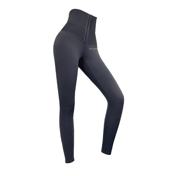 Stretchy Yoga Pants Compression Women Fitness Control Leggings Gray XL