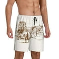 thumbnail image 2 of Fotbe Western Desert Cowboys Pajama Shorts for Men, Men's Pajama Bottoms, Sleepwear,Short Pajama Pants-X-Large, 2 of 9