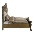 thumbnail image 5 of Acme Constantine Eastern King Bed Synthetic Leather, Light Gold, Brown & Gold, 5 of 10