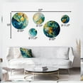 thumbnail image 4 of Designart "Explosive Gold Triangular Elegance VI" Modern Geometric Metal Wall Art Set of 5 Piece, 4 of 5
