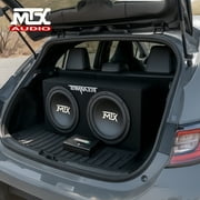 MTX Dual 12-Inch Loaded Subwoofer Enclosure Package with Amplifier and 4-Gauge Wiring kit
