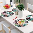 thumbnail image 6 of Round Braided Placemats Set of 4,Colorful Leopard Washable Dining Table Durable PVC 15 Inch Non-Slip Heat Resistant Place Mats for Table Decor Home Decor, 6 of 7