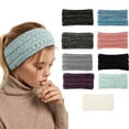 thumbnail image 4 of Bandeau d'Hiver pour Femmes Respirant Doux Tricoté Bandeau Chauffant d'Hiver, 4 of 10