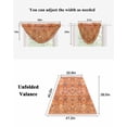thumbnail image 6 of Waterfall Valances for Windows, Boho Orange Kitchen Sheer Valance Curtains, Country Style Bohemian Floral Retro Tribal Rod Pocket Elegant Swag Valances for Living Room Bedroom, 47.2"x38.5", 2 Panel, 6 of 8