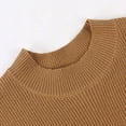 thumbnail image 3 of CNKOO Women‘s Mock Neck Knit Sweater Vest  Sleeveless Summer Ribbed Pullover Tank Tops  Brown  2XL, 3 of 7