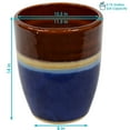 thumbnail image 5 of Sunnydaze Captivating Vista 11.5" x 11.5" x 14" Round Beachcomber Ceramic Planter 2-Count, 5 of 10