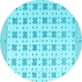 thumbnail image 1 of Ahgly Company Indoor Round Abstract Light Blue Modern Area Rugs, 8' Round, 1 of 4