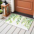 thumbnail image 5 of 2x3 Washable Area Rugs,Watercolor Green Leaf Non-Slip Soft Rug Indoor Carpet,Floor Rugs for Living Room Bedroom, 5 of 9