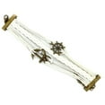 thumbnail image 2 of Vintage Bronze Anchor Infinity Ship Wheel Charms White Braided Leather Rope Bracelet, 2 of 4