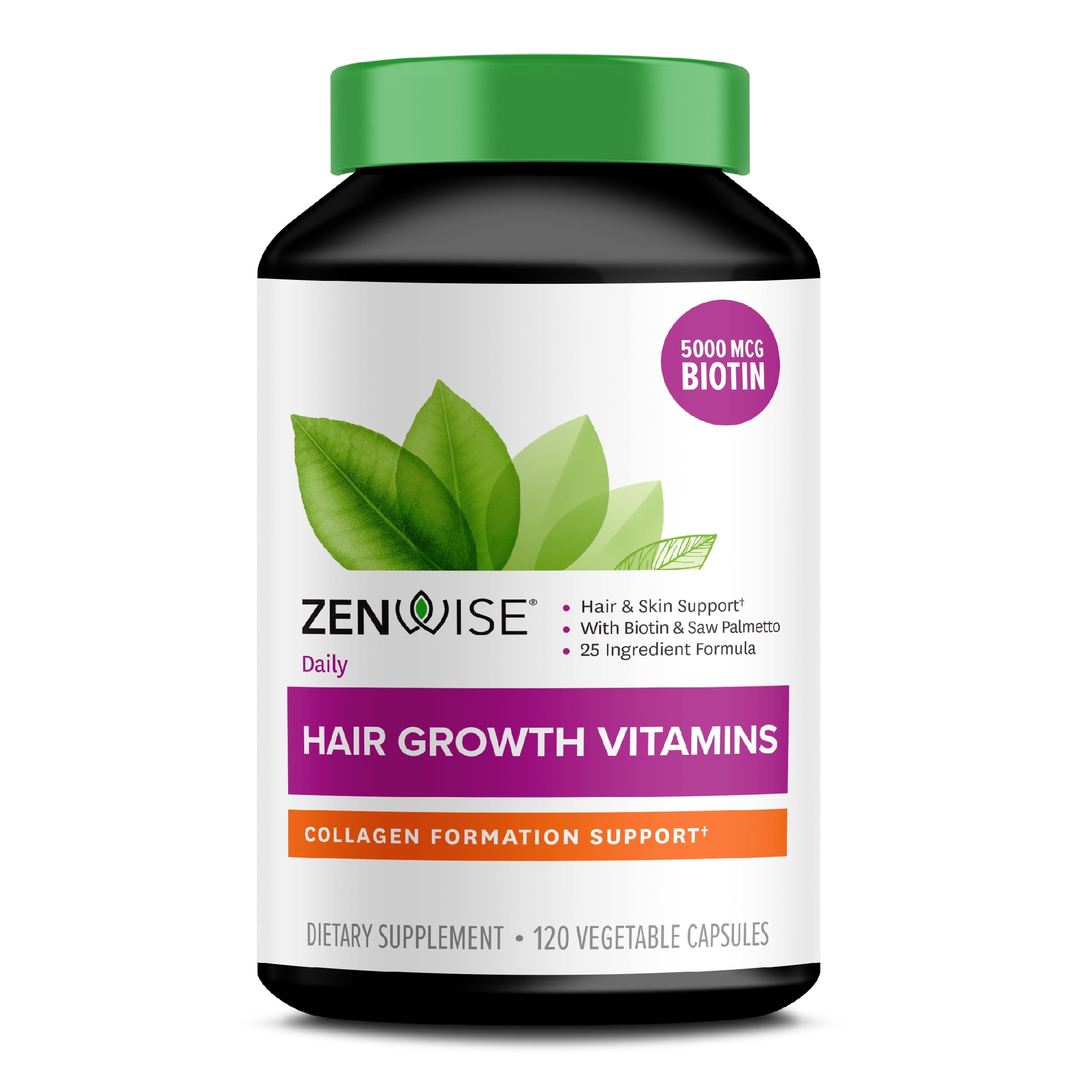 Zenwise Hair Growth Vitamins 120 Vegetable Capsules