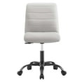 thumbnail image 5 of Modway Ripple Armless Vegan Leather Office Chair in Black Light Gray, 5 of 9