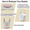 thumbnail image 6 of Large Woven Easter Baskets for Girls & Kids - Empty Basket with Gift Bags and Ribbons Cute Easter Decorations Bunny Ears Designs (Pink), 6 of 9