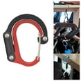 thumbnail image 6 of Carabiner Clip and Hook Bag, Purse, Backpack Hanger Buckle Rotating Hook Gear Clip for Camping Hammocks Traveling Mountain Climbing Hiking red and black, 6 of 10