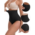 thumbnail image 3 of DARING DIVA Women's High-Waisted Butt Lifting Briefs Postpartum Tummy Control L Black, 3 of 5