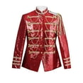 thumbnail image 1 of Pisexur Mens Suit Jacket Men's Court Style Solid Color Sequin Performance Suit Breasted Suit Jacket Mens Blazer Jacket Blazer for Men Sports Coat for Men, 1 of 8