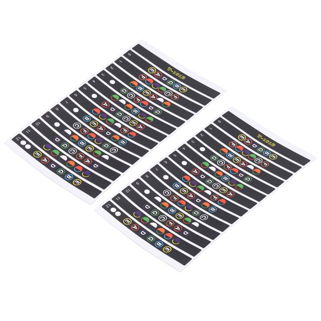 10 Sheet Guitar Fretboard Stickers, Memorize Note And Fret, Suitable For Guitar Novice, Portable Design For Practice