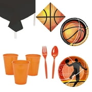 Fun Express Basketball Party Disposable Tableware Kit - 171 Pc