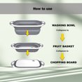 thumbnail image 5 of YIYI GUO Collapsible Cutting Board Pp + TPR with Colander, 5 of 5