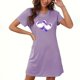 thumbnail image 1 of Camisón corto de San Valentín para mujer, talla grande, estampado en el pecho, cuello redondo, manga corta, 1 of 3