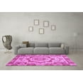 thumbnail image 3 of Ahgly Company Indoor Square Abstract Purple Modern Area Rugs, 4' Square, 3 of 4