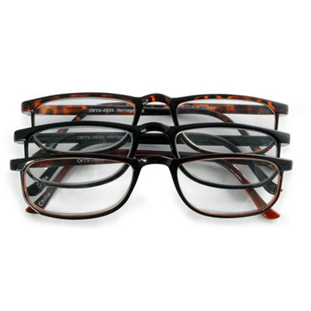 Equate Heritage Reading Glasses, +2.50, Assorted Colors, 3 Pack
