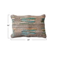 thumbnail image 3 of Creative Co-Op Hand-Woven Jute and Cotton Chindi Lumbar Pillow, Multicolor, 3 of 4