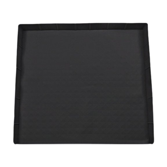 simhoa Silicone Washer Protector Mat Washing Machine Pad, Non Slip Mini Fridge Drip Pan Top Cover 23.62''x23.62'' for Restroom Hotel black