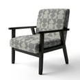 thumbnail image 2 of Designart "Grey and Cream Striped Pattern" Upholstered Patterned Accent Chair and Arm Chair, 2 of 5