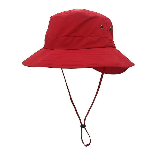 Bright Color Sun Protection Long Brim Breathable Big Hat Fishing Hat  Climbing Outdoor Anti-uv Supplies For Men Women (red) 