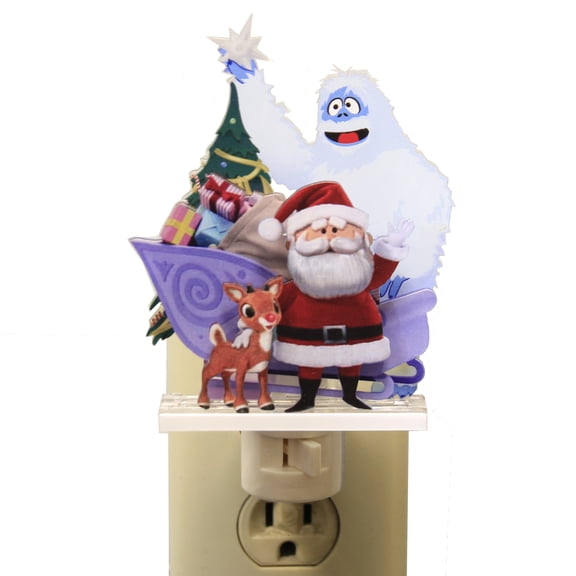 Christmas Rudolph And Friends Night-Light Santa Bumble Electric Plug-In 134106