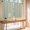 Green, variant on Blue Striped 2 Panel Kitchen Curtains for Small Windows, Modern Stripes Vintage Beige Minimalist Bathroom Tier Curtain, Short Window Treatment for Bedroom/Living Room 55"x36"